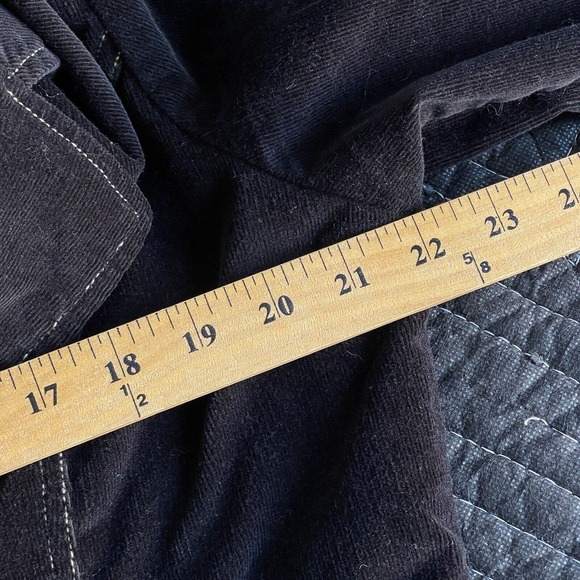 Tulle Plus Jacket Women Plus Size 1X Black Corduroy Button Up Blazer Long Sleeve - Picture 6 of 8